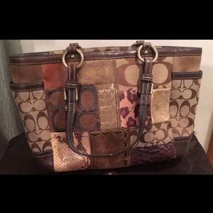 Coach Signature Patchwork Tote